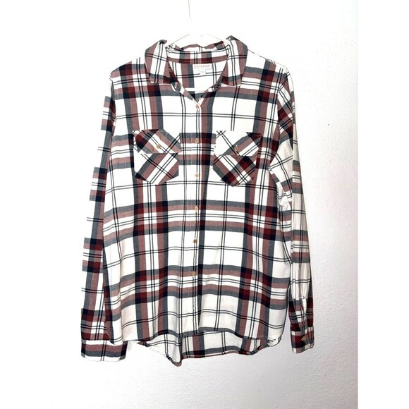 Shyanne Thunderbird Plaid Button Down Long Sleeve Shirt Size L - Picture 1 of 8